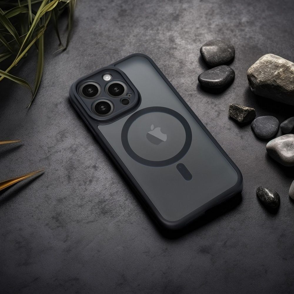 FULL MATTE MAG COVER tok – MagSafe kompatibilis iPhone 13-hoz fekete színben