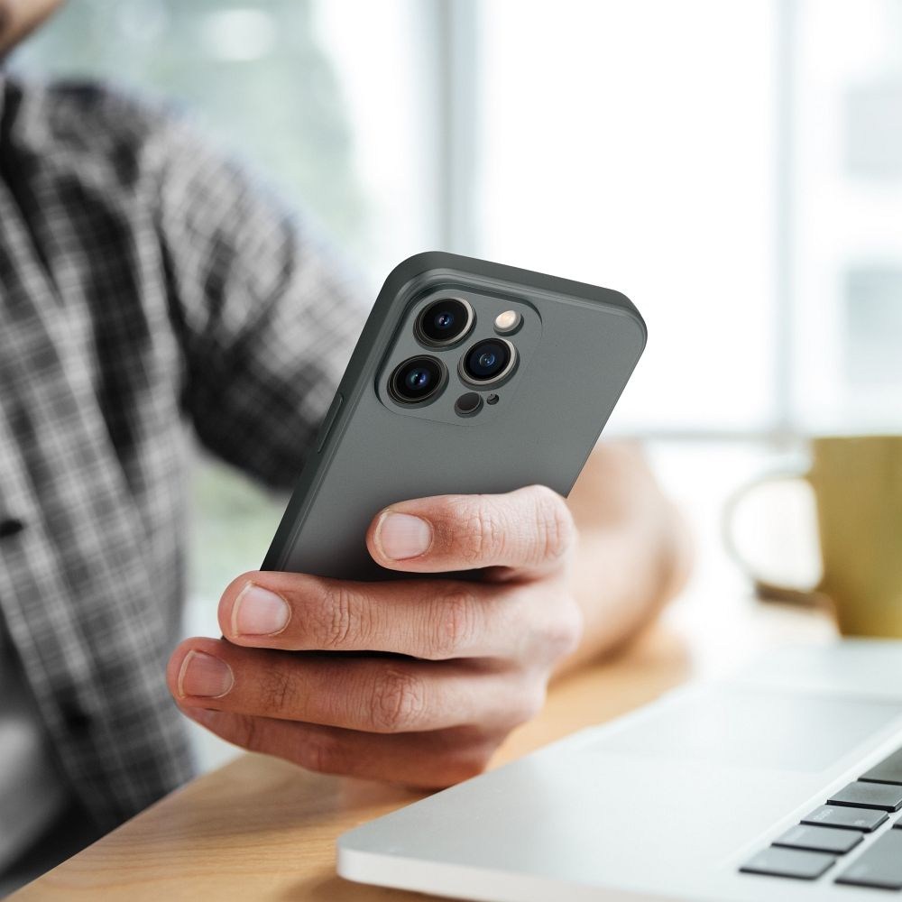 METALLIC tok iPhone 13-hoz – Szürke elegancia és védelem