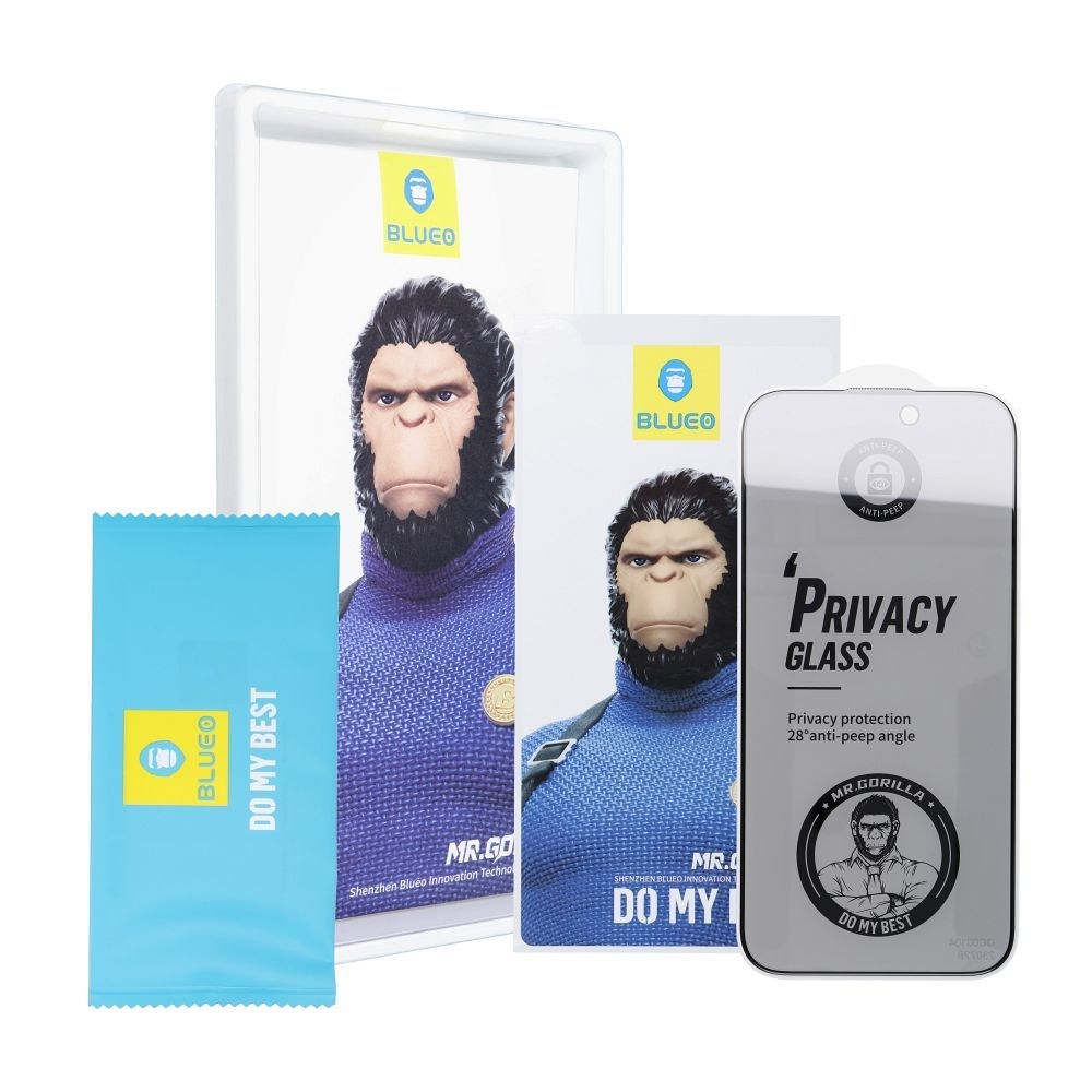 5D Mr. Monkey Glass adatvédelmi üveg – Apple iPhone 13 Pro / 14-hez