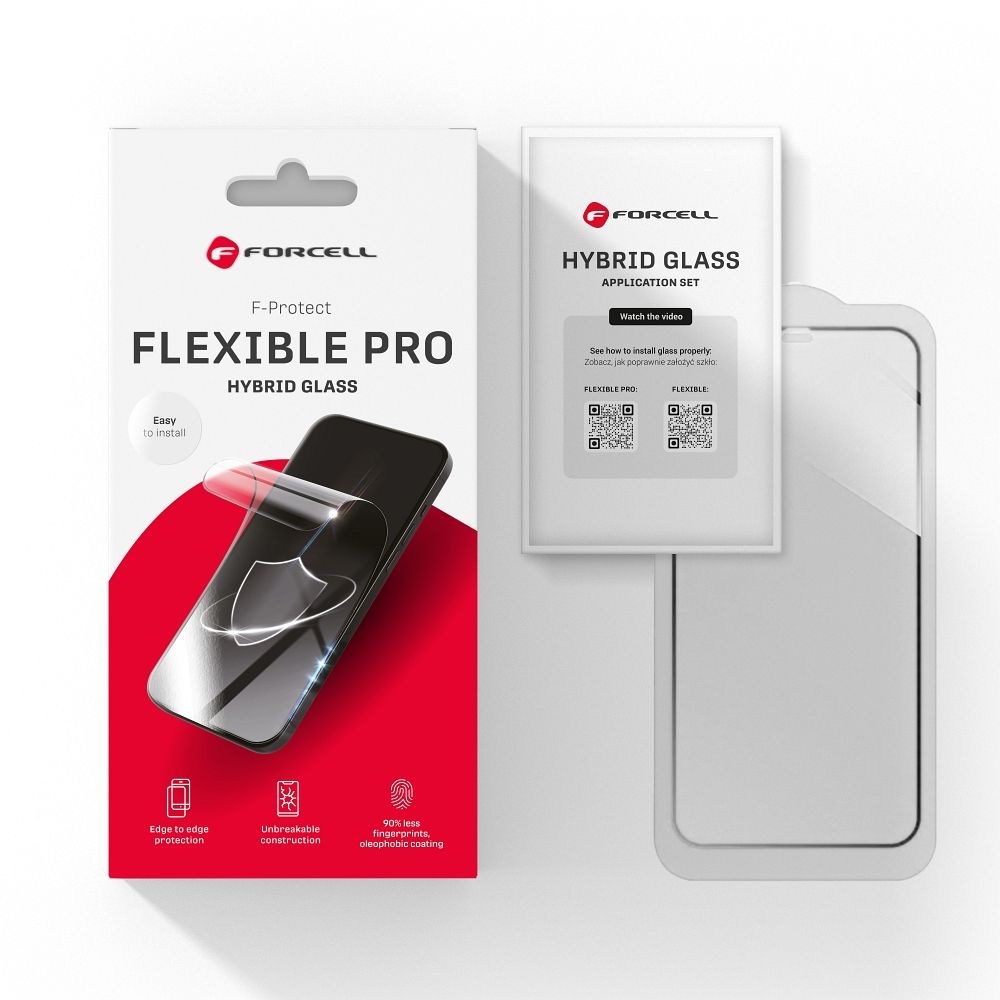 Forcell Flexible Nano Üveg 5D – iPhone 13/13 Pro/14 (Fekete kerettel)