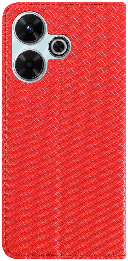 Xiaomi Redmi 13 4G oldalra nyíló flipes bőrtok rombusz mintás piros