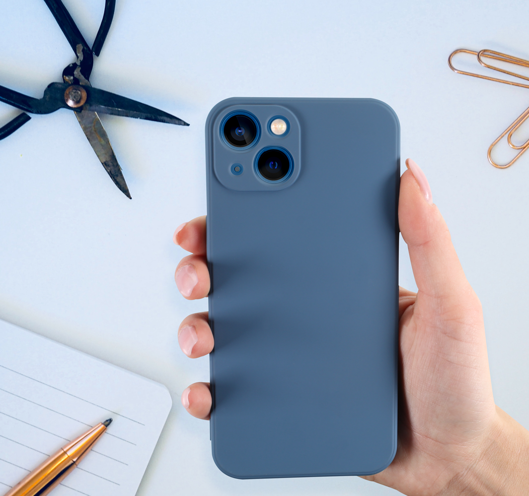 Motorola Moto G04 szilikon tok kameravédővel matt sötétkék