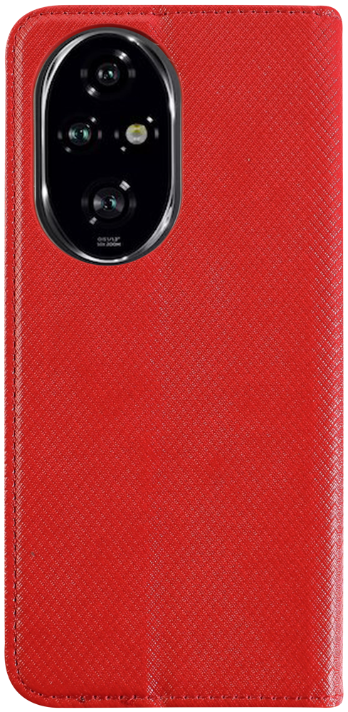 Honor 200 Pro oldalra nyíló flipes bőrtok rombusz mintás piros