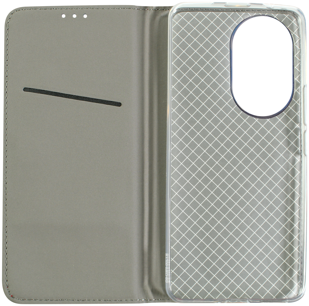 Honor 200 Pro oldalra nyíló flipes bőrtok rombusz mintás sötétkék