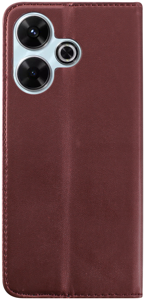 Xiaomi Redmi 13 4G oldalra nyíló flipes bőrtok asztali tartó funkciós bordó