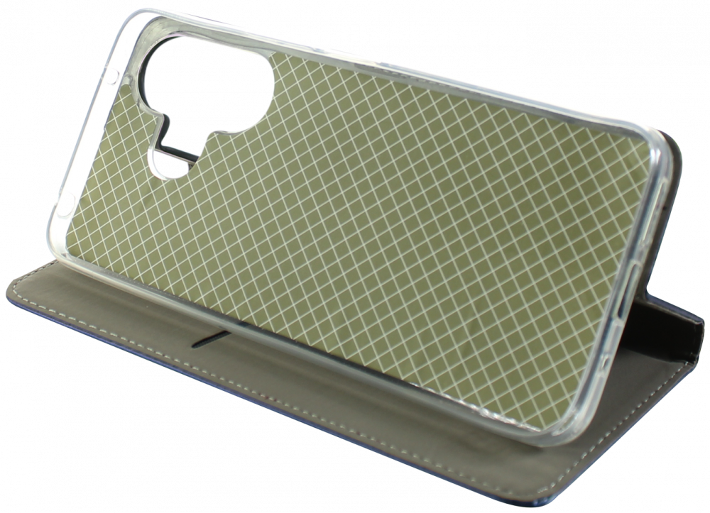 Xiaomi Redmi 13 4G oldalra nyíló flipes bőrtok asztali tartó funkciós sötétkék