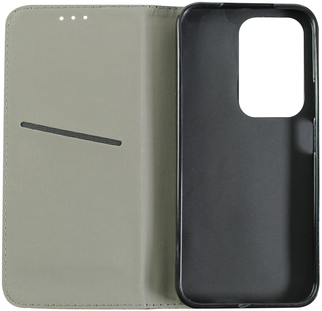 Honor 200 Lite oldalra nyíló flipes bőrtok asztali tartó funkciós fekete