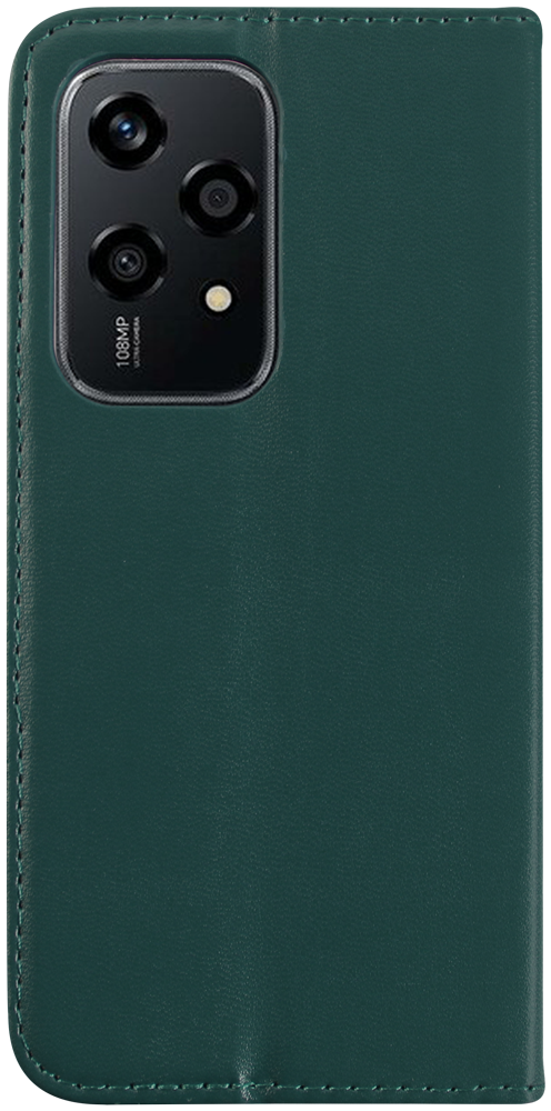 Honor 200 Lite oldalra nyíló flipes bőrtok asztali tartó funkciós sötétzöld