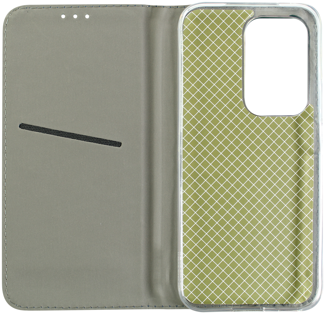 Honor 200 Lite oldalra nyíló flipes bőrtok asztali tartó funkciós sötétzöld