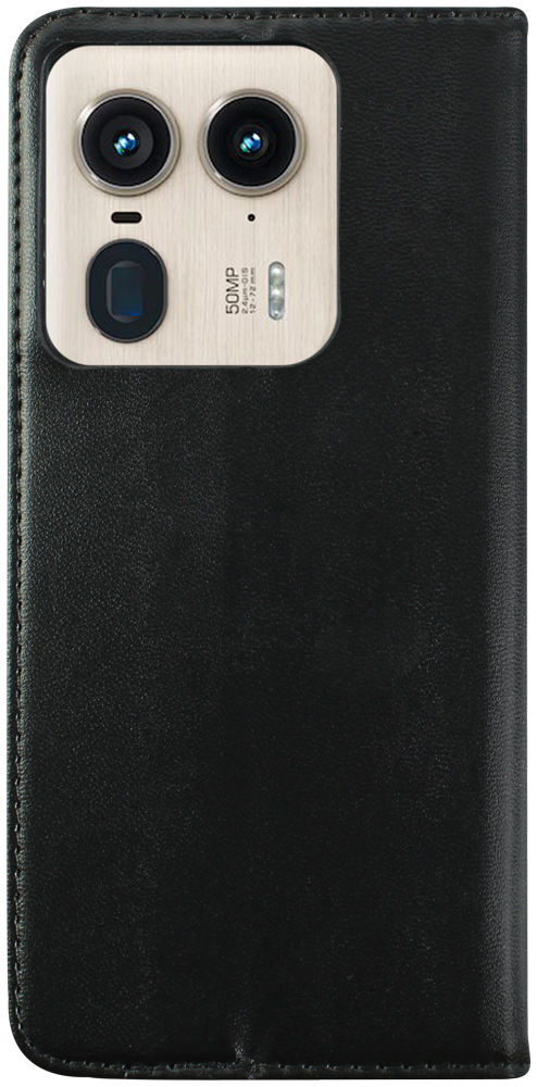 Motorola Edge 50 Ultra oldalra nyíló flipes bőrtok asztali tartó funkciós fekete