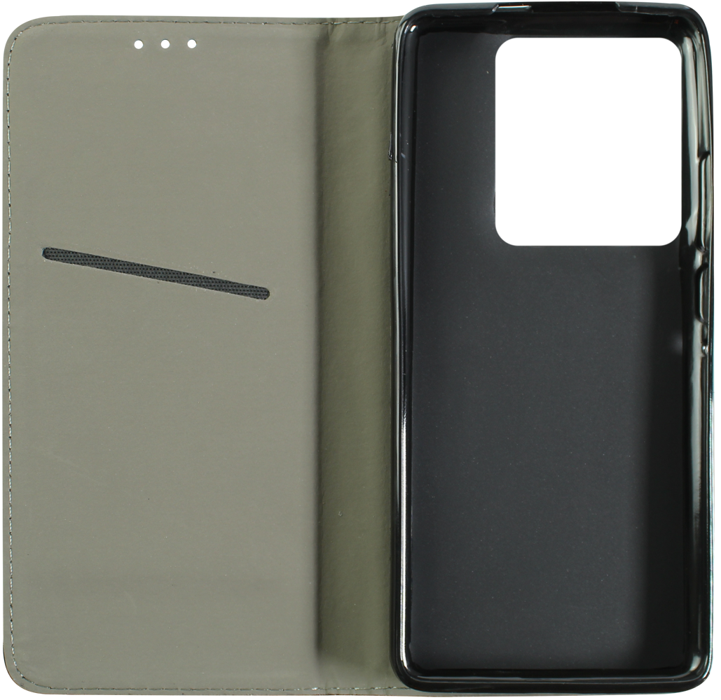 Motorola Edge 50 Ultra oldalra nyíló flipes bőrtok asztali tartó funkciós fekete