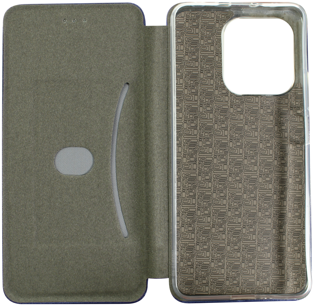 Xiaomi Redmi Note 13 4G oldalra nyíló mágneses flipes bőrtok prémium minőség sötétkék