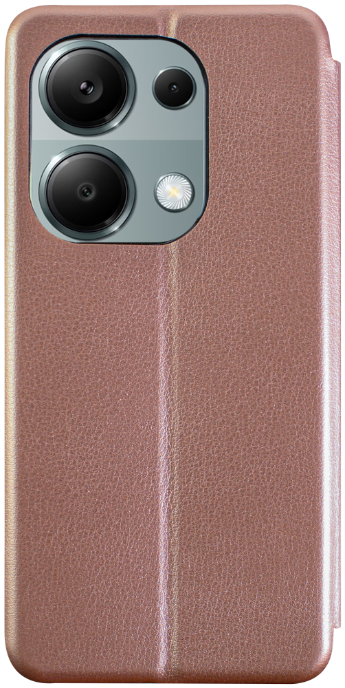 Xiaomi Redmi Note 13 Pro 4G oldalra nyíló mágneses flipes bőrtok prémium minőség rozéarany