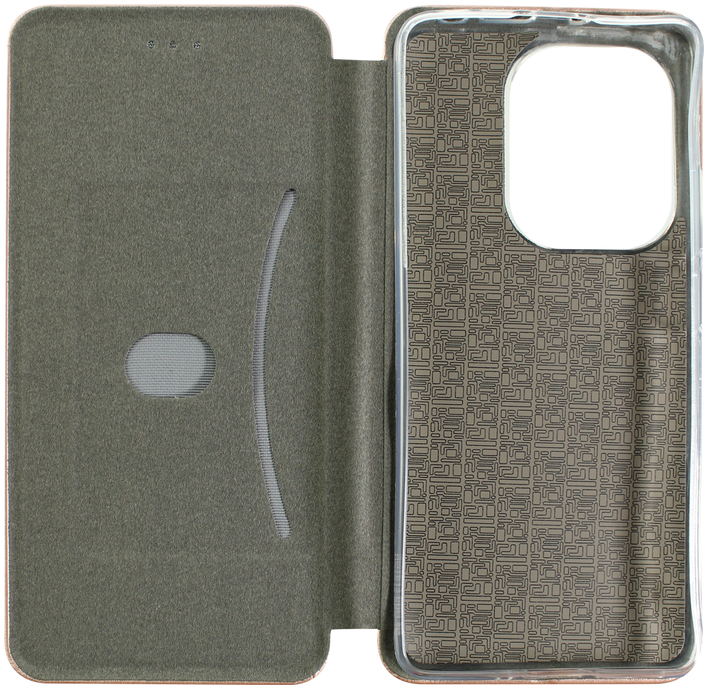 Xiaomi Redmi Note 13 Pro 4G oldalra nyíló mágneses flipes bőrtok prémium minőség rozéarany