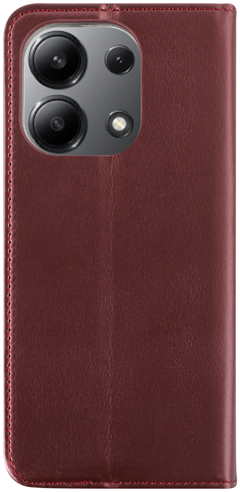 Xiaomi Redmi Note 13 4G oldalra nyíló flipes bőrtok asztali tartó funkciós bordó