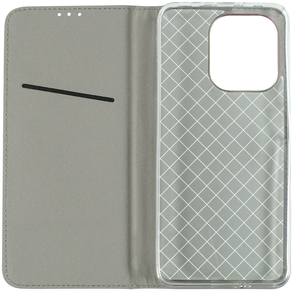 Xiaomi Redmi Note 13 4G oldalra nyíló flipes bőrtok asztali tartó funkciós bordó