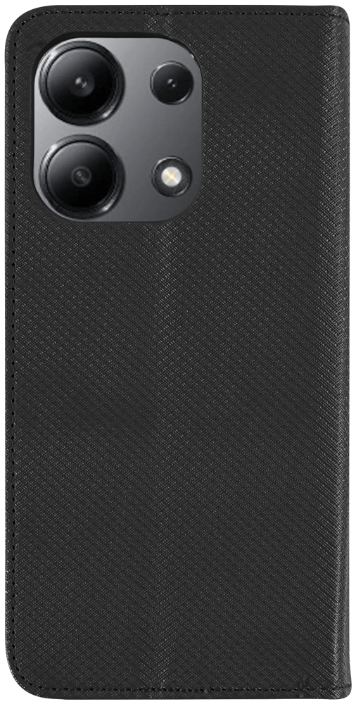 Xiaomi Redmi Note 13 4G oldalra nyíló flipes bőrtok rombusz mintás fekete