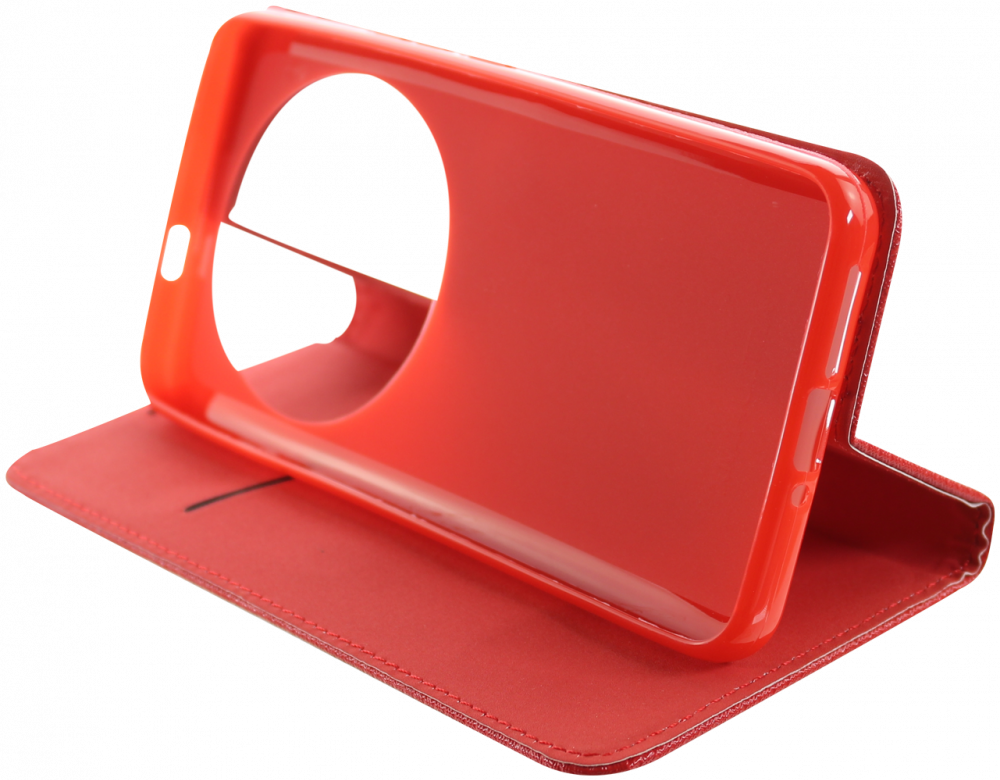 Xiaomi 14 Ultra oldalra nyíló flipes bőrtok rombusz mintás piros