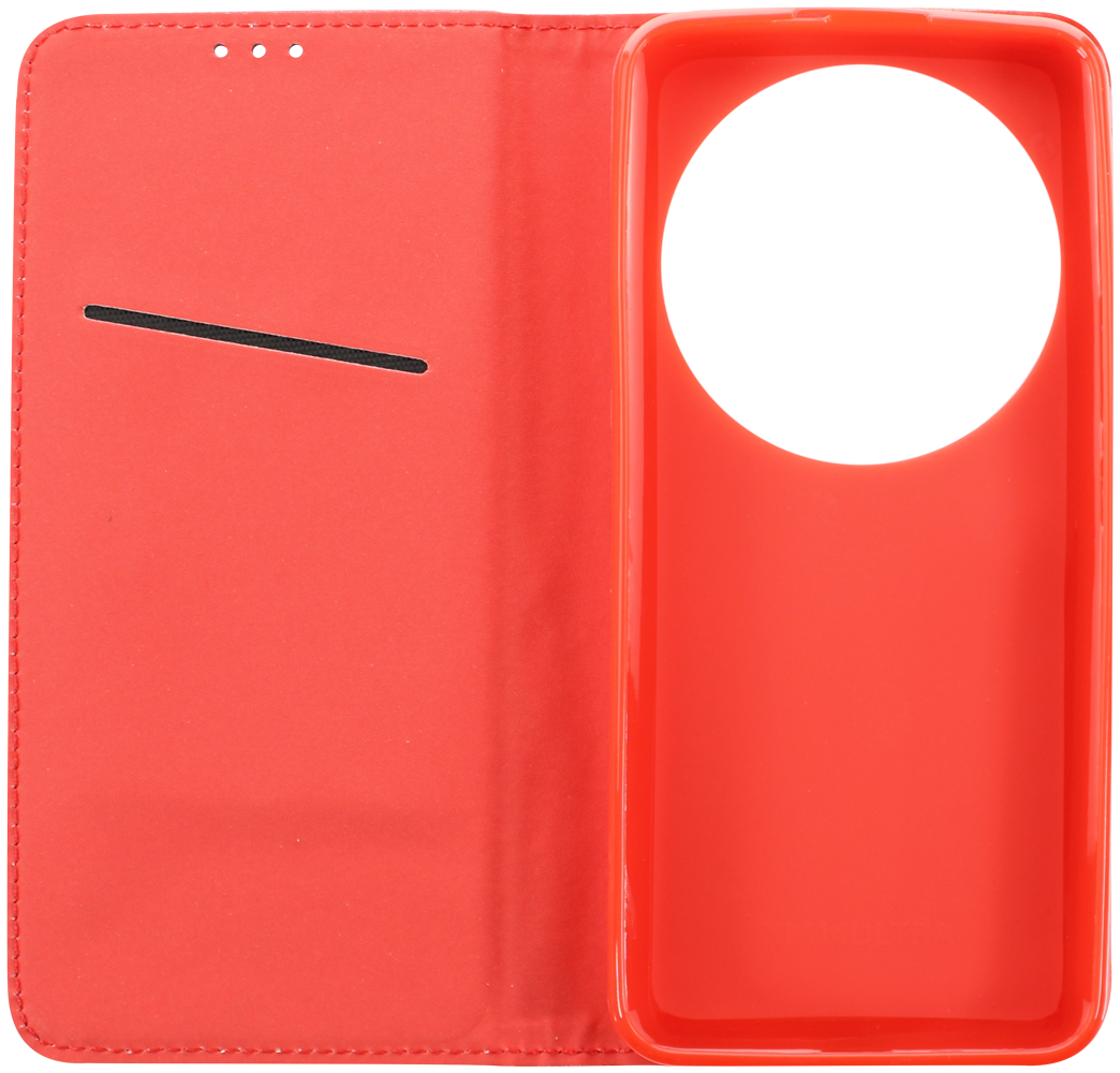 Xiaomi 14 Ultra oldalra nyíló flipes bőrtok rombusz mintás piros