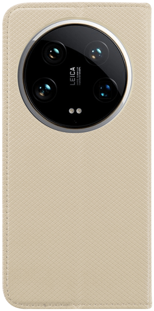 Xiaomi 14 Ultra oldalra nyíló flipes bőrtok rombusz mintás arany