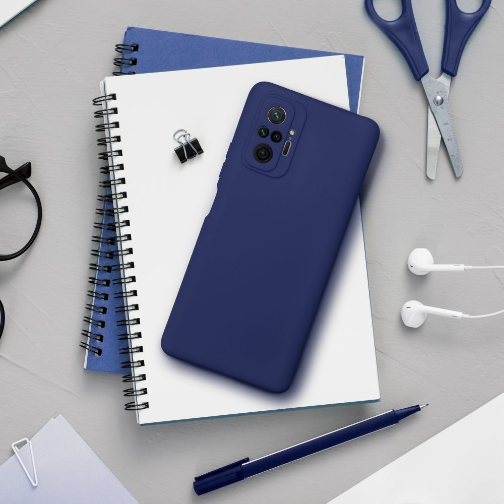 Xiaomi Redmi Note 13 4G szilikon tok kameravédővel matt sötétkék