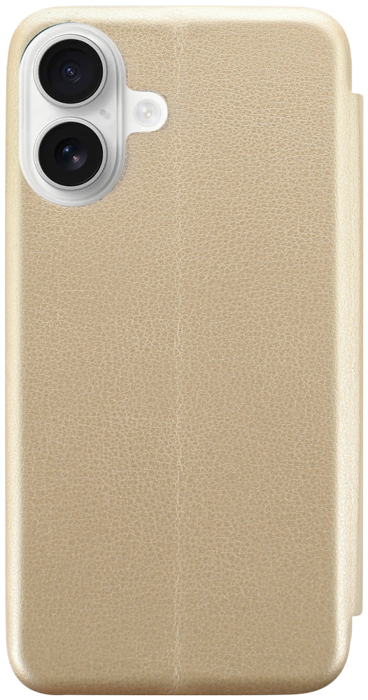 Apple iPhone 16 oldalra nyíló mágneses flipes bőrtok prémium minőség arany