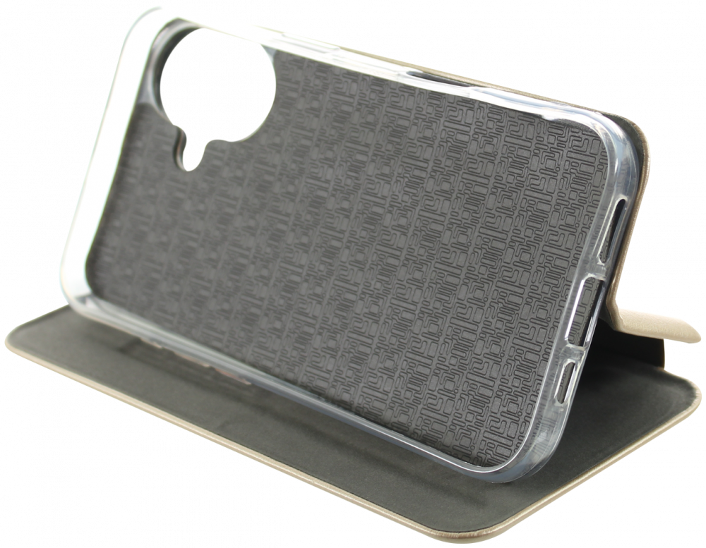 Apple iPhone 16 oldalra nyíló mágneses flipes bőrtok prémium minőség arany