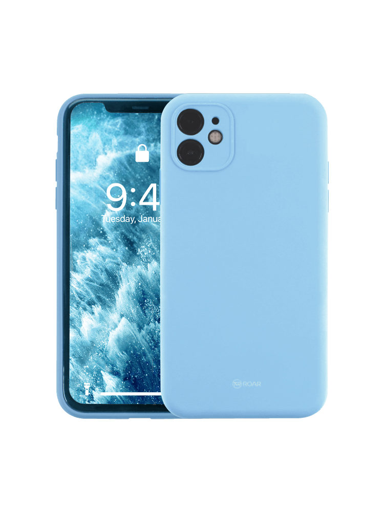 Samsung Galaxy S24 FE (SM-S721B/DS) szilikon tok gyári ROAR kameravédővel babakék