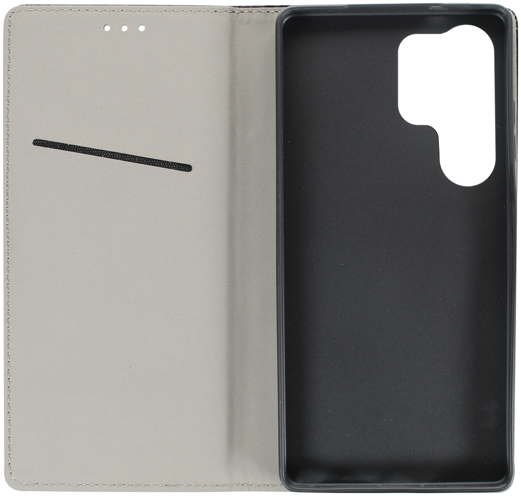 Samsung Galaxy S25 Ultra (SM-S938B) oldalra nyíló flipes bőrtok asztali tartó funkciós fekete