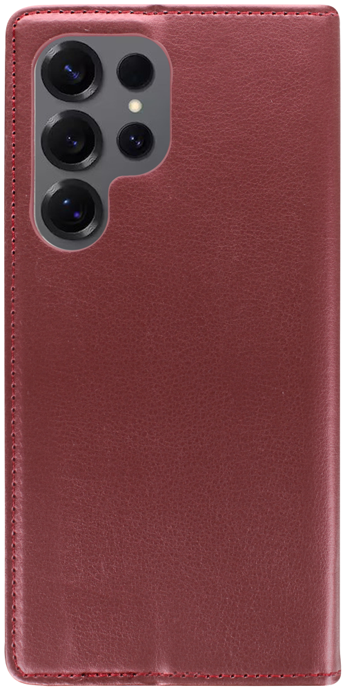 Samsung Galaxy S25 Ultra (SM-S938B) oldalra nyíló flipes bőrtok asztali tartó funkciós bordó