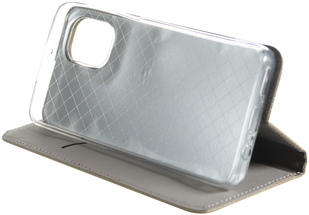 Motorola Moto G55 oldalra nyíló flipes bőrtok rombusz mintás arany