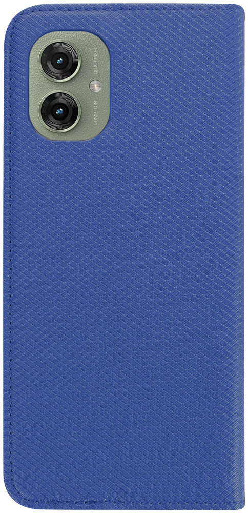 Motorola Moto G55 oldalra nyíló flipes bőrtok rombusz mintás sötétkék