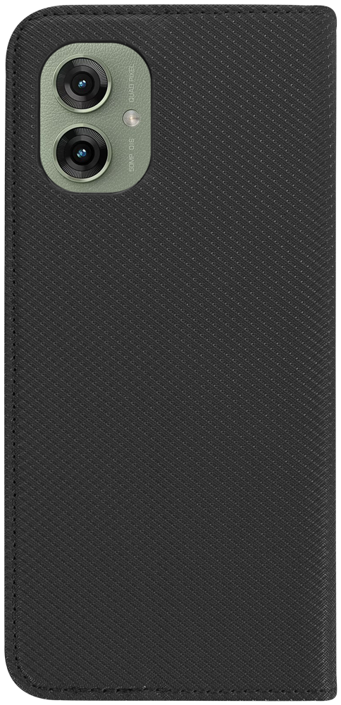 Motorola Moto G55 oldalra nyíló flipes bőrtok rombusz mintás fekete