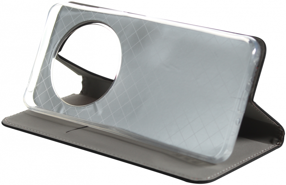 Xiaomi Redmi 14C oldalra nyíló flipes bőrtok rombusz mintás fekete