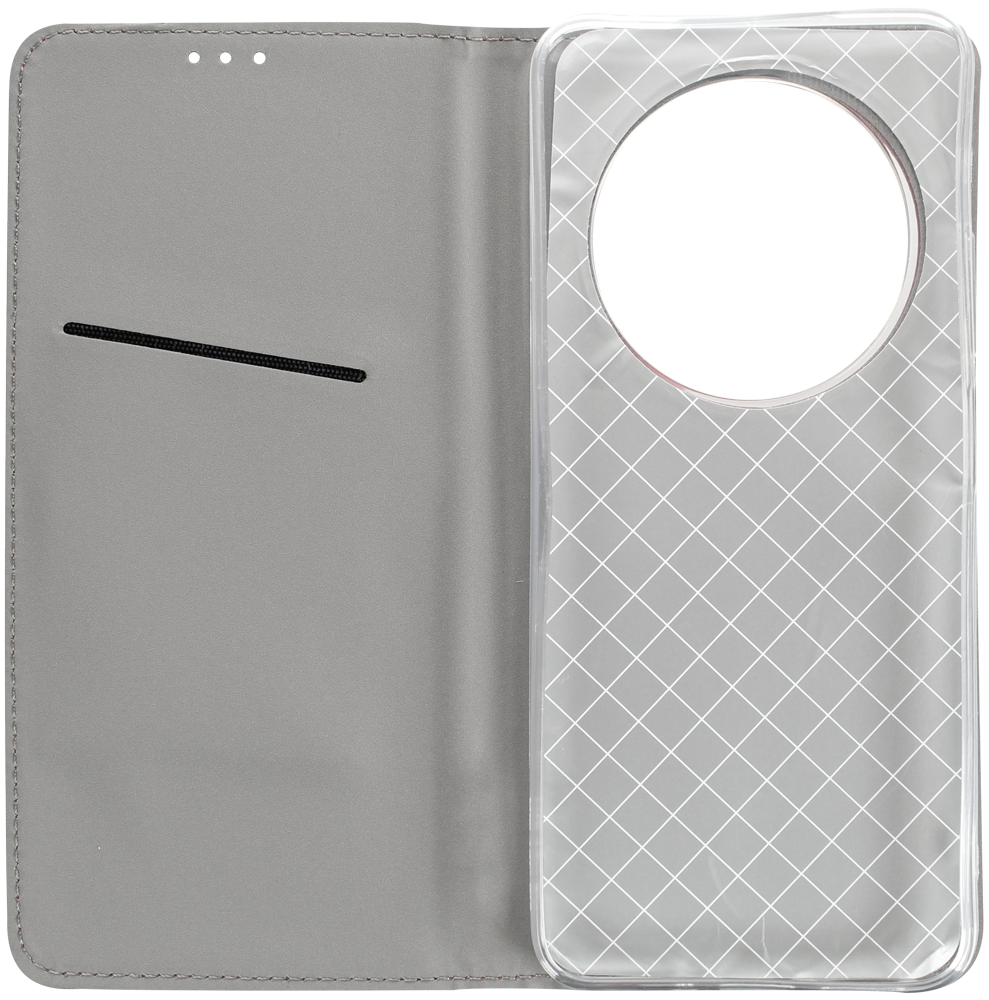 Xiaomi Redmi 14C oldalra nyíló flipes bőrtok rombusz mintás fekete