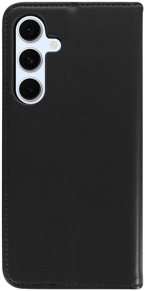 Samsung Galaxy S24 FE (SM-S721B/DS) oldalra nyíló flipes bőrtok valódi bőr fekete