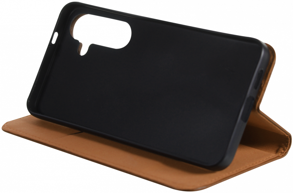 Samsung Galaxy S25 Plus (SM-S936B) oldalra nyíló flipes bőrtok valódi bőr barna