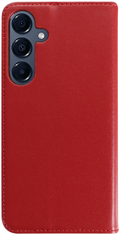 Samsung Galaxy S25 Plus (SM-S936B) oldalra nyíló flipes bőrtok valódi bőr piros
