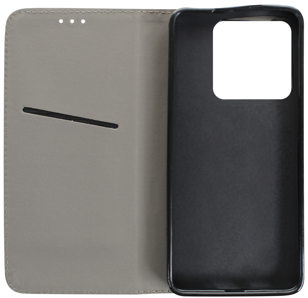 Xiaomi 14T oldalra nyíló flipes bőrtok asztali tartó funkciós fekete