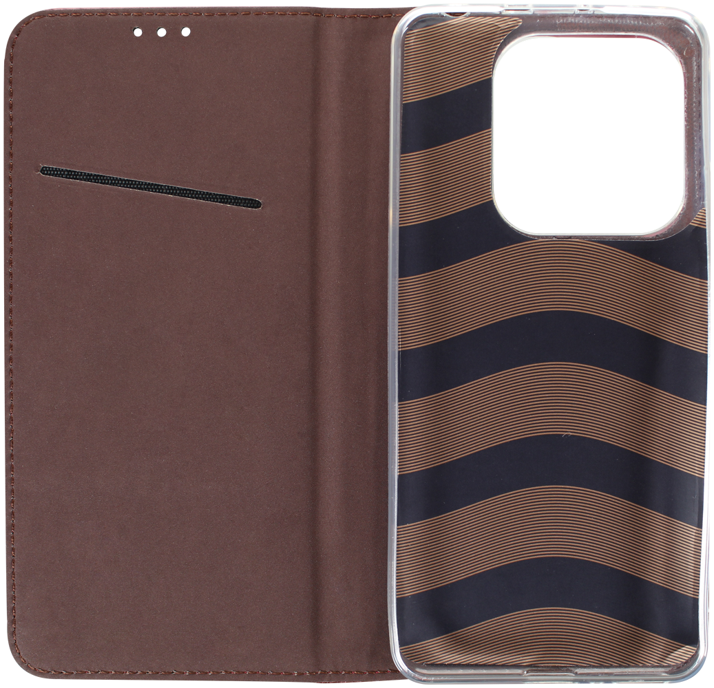 Xiaomi Redmi Note 14 5G oldalra nyíló flipes bőrtok asztali tartó funkciós bordó