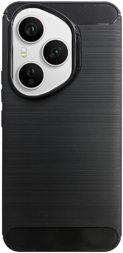 Honor 400 Pro ütésálló szilikon tok szálcsiszolt-karbon minta légpárnás sarok fekete