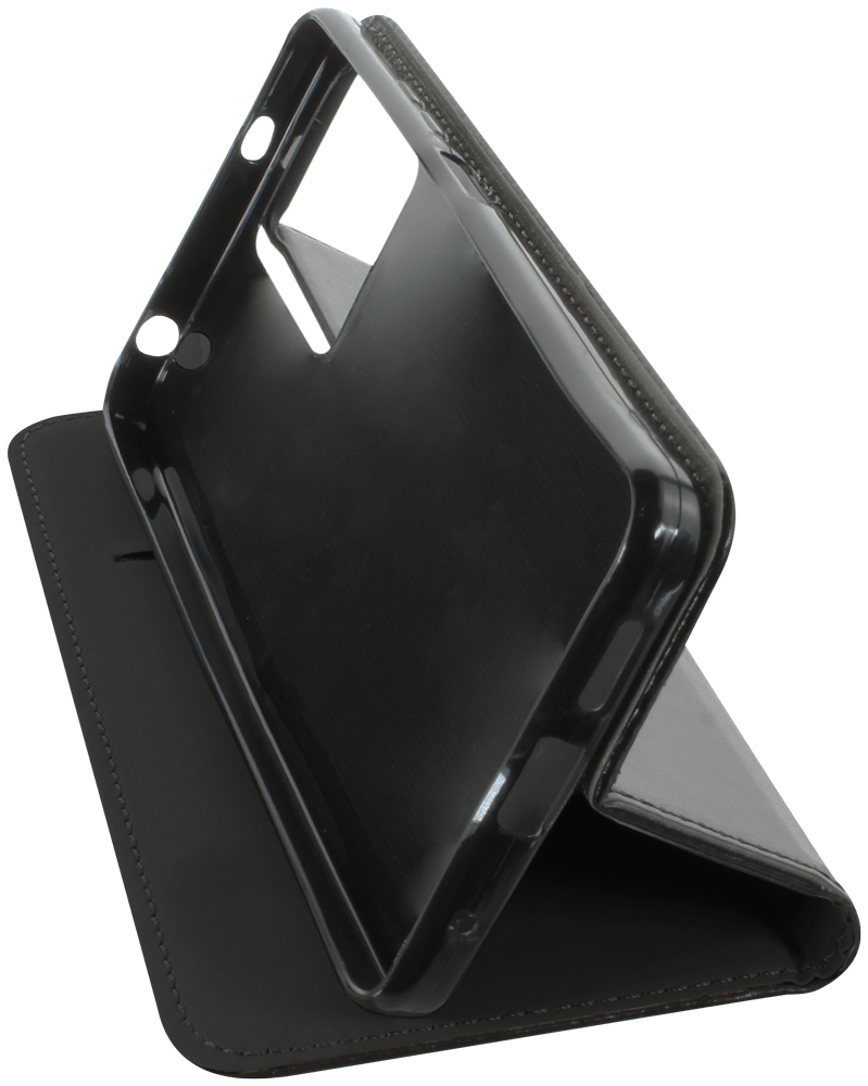 Xiaomi Redmi Note 12 4G oldalra nyíló flipes bőrtok asztali tartó funkciós fekete