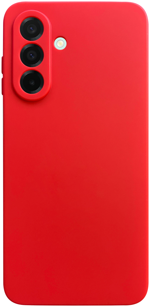 Samsung Galaxy A26 5G (SM-A266B/DS) szilikon tok kameravédővel matt piros