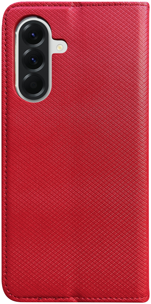 Samsung Galaxy A56 5G (SM-A566B/DS) oldalra nyíló flipes bőrtok rombusz mintás piros