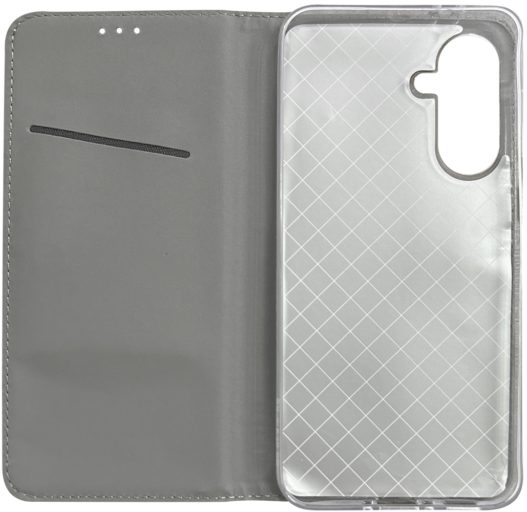 Samsung Galaxy A36 5G (SM-A366B/DS) oldalra nyíló flipes bőrtok rombusz mintás fekete