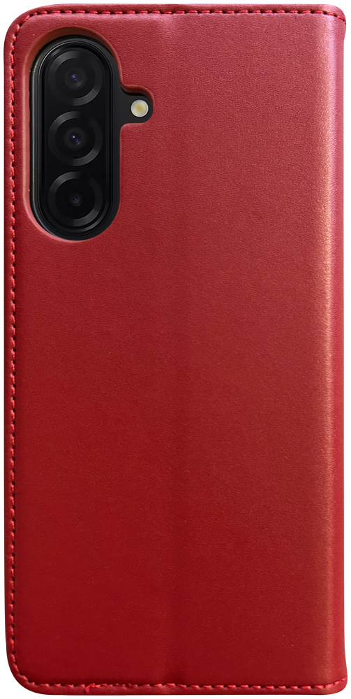 Samsung Galaxy A26 5G (SM-A266B/DS) oldalra nyíló flipes bőrtok valódi bőr piros