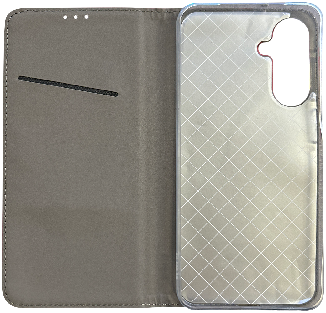 Samsung Galaxy A26 5G (SM-A266B/DS) oldalra nyíló flipes bőrtok rombusz mintás piros