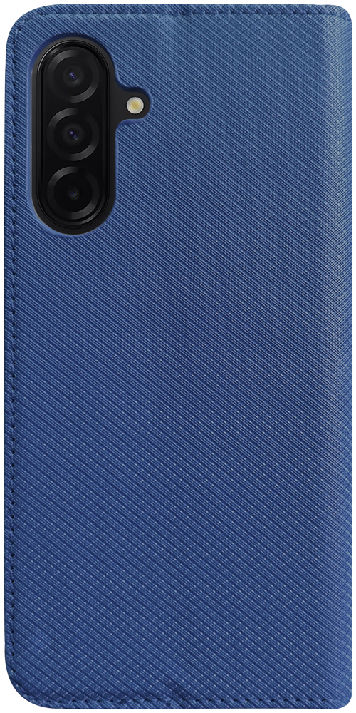 Samsung Galaxy A26 5G (SM-A266B/DS) oldalra nyíló flipes bőrtok rombusz mintás sötétkék