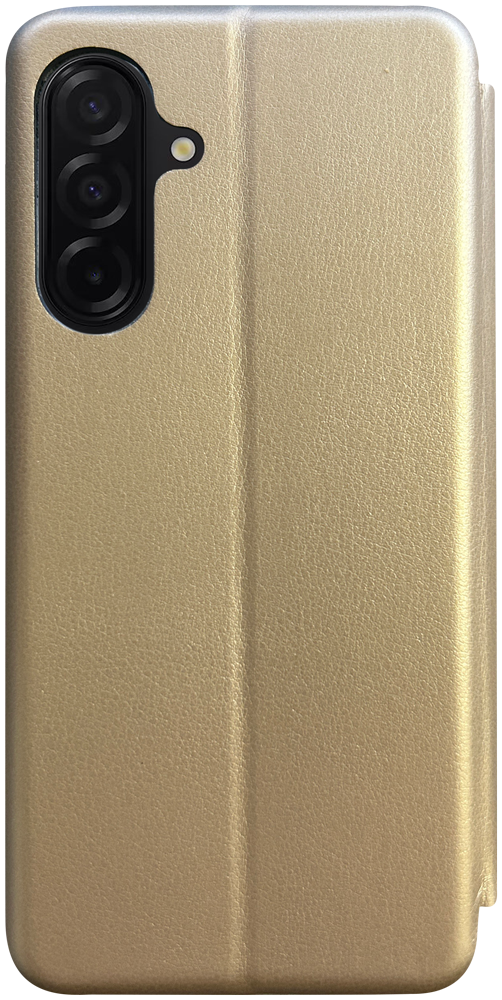 Samsung Galaxy A26 5G (SM-A266B/DS) oldalra nyíló mágneses flipes bőrtok prémium minőség arany
