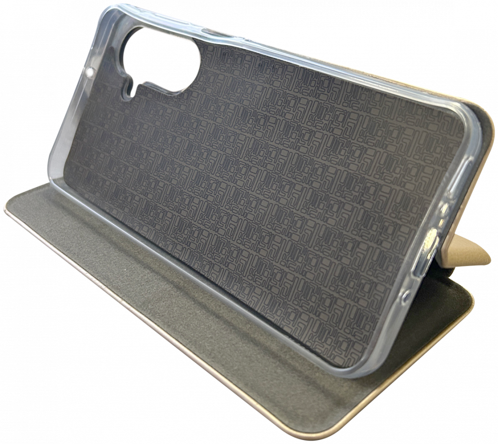 Samsung Galaxy A26 5G (SM-A266B/DS) oldalra nyíló mágneses flipes bőrtok prémium minőség arany